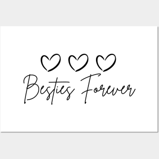 besties forever Heart love Posters and Art